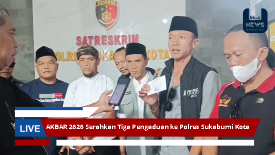 AKBAR 2626 Serahkan Tiga Pengaduan ke Polres Sukabumi Kota, Dugaan Penyalahgunaan Wewenang hingga Penistaan Agama Jadi Sorotan