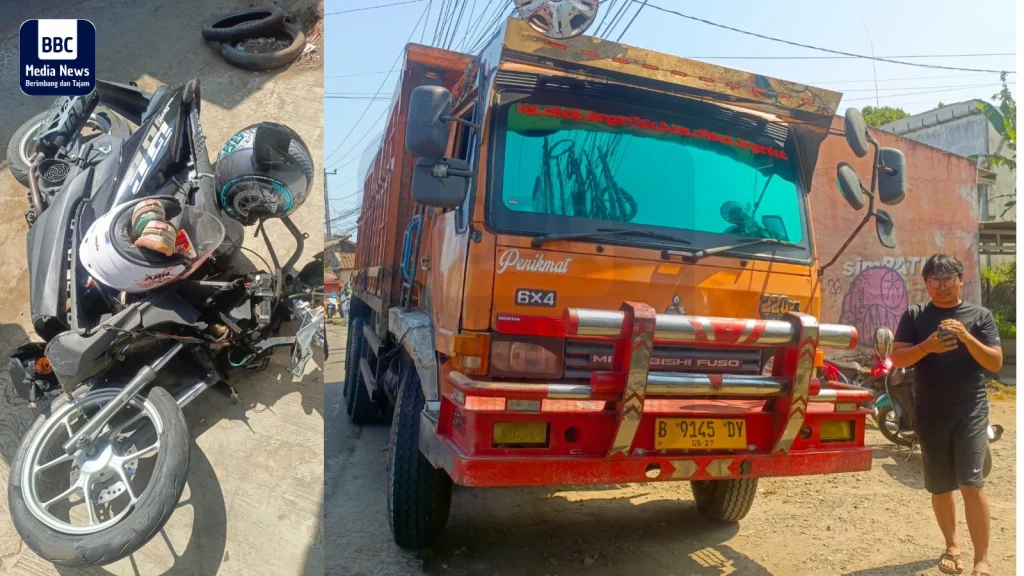 Lakalantas di Jalan Cibadak–Cisaat, Satu Pengendara Tewas Terlindas Truk Besar lakalantas hari ini