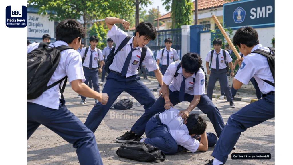 Diduga Enam Siswanya Terlibat Rencana Tawuran, Kepsek SMPN 1 Kec. Sukabumi sebut Bukan Tanggung Jawab Sekolah tawuran pelajar produk ai